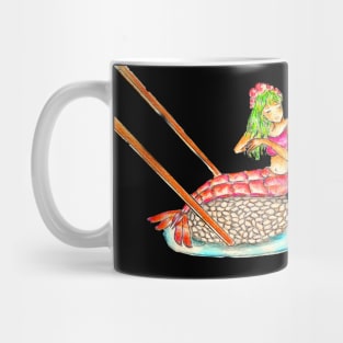 Sushi Mermaid -Creative Pen Art Mug